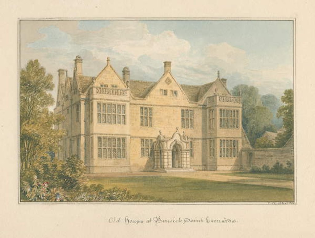 Detail of Wiltshire - Berwick Saint Leonardo - Old House, 1814 by John Buckler