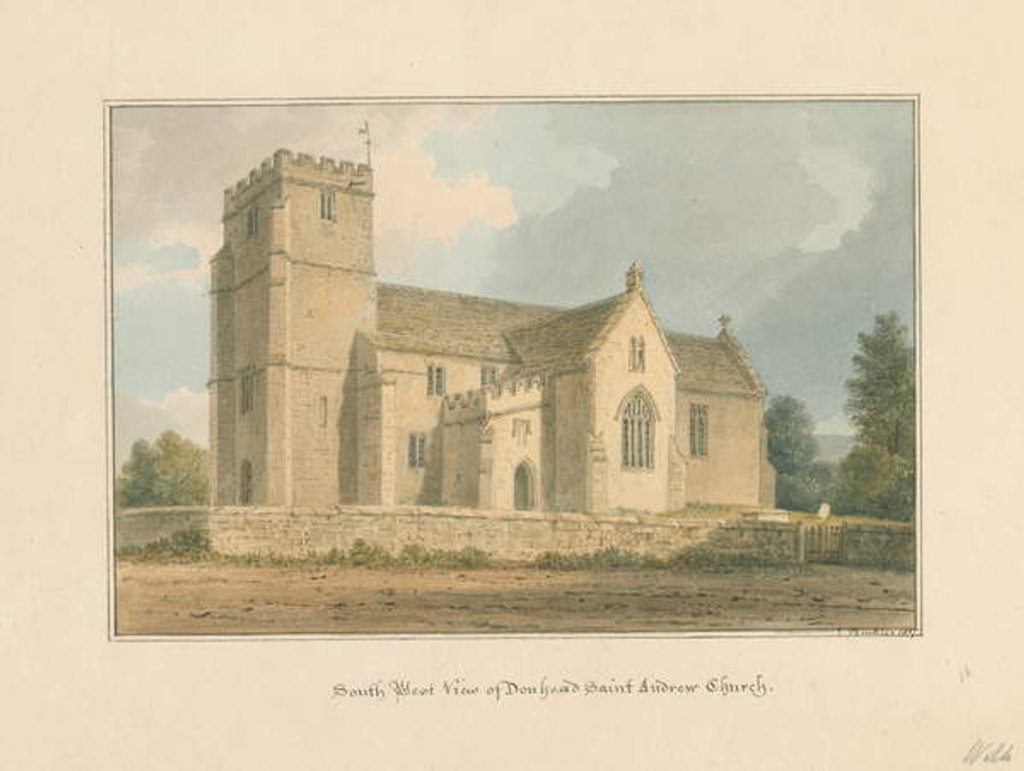 Detail of Wiltshire - Donhead Saint Andrew Church, 1817 by John Buckler