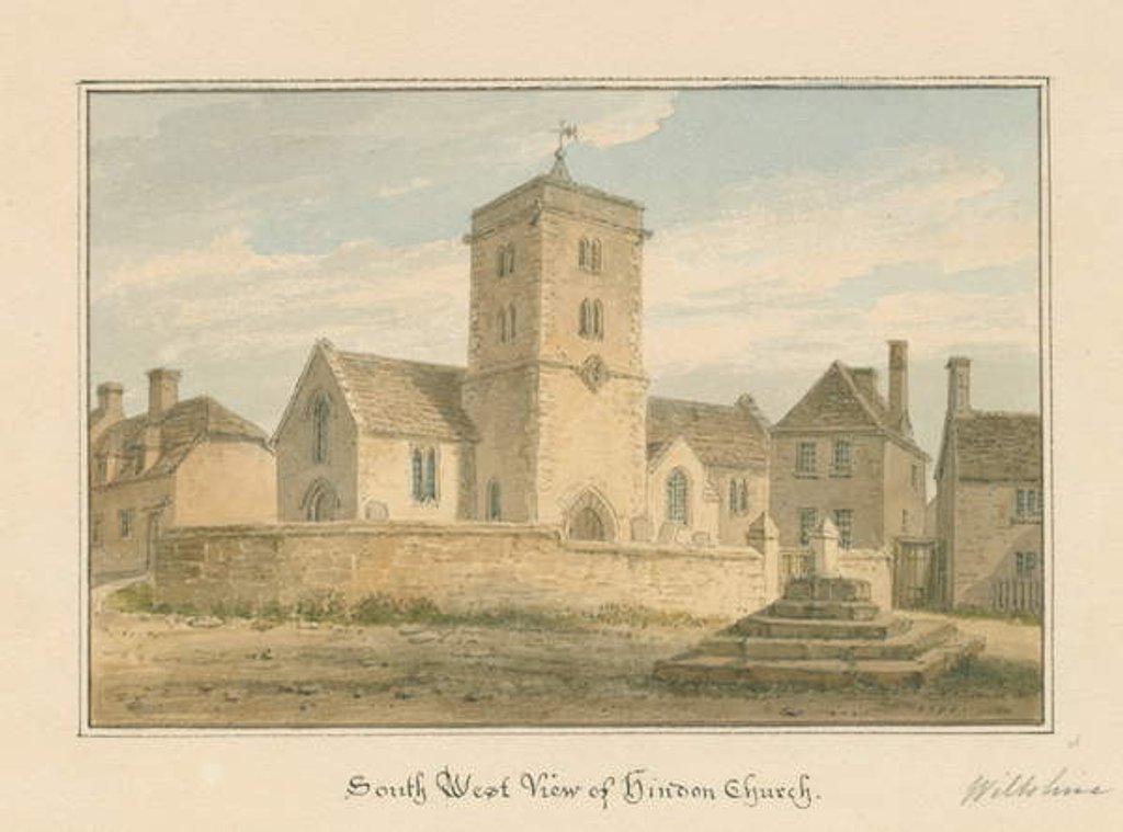 Detail of Wiltshire - Hindon Church, 1804 by John Buckler