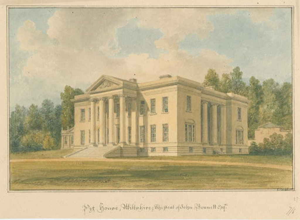 Detail of Wiltshire - Pyt House, 1817 by John Buckler