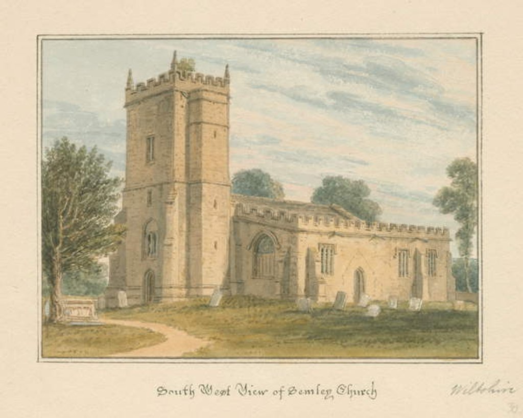 Detail of Wiltshire - Semley Church, 1817 by John Buckler