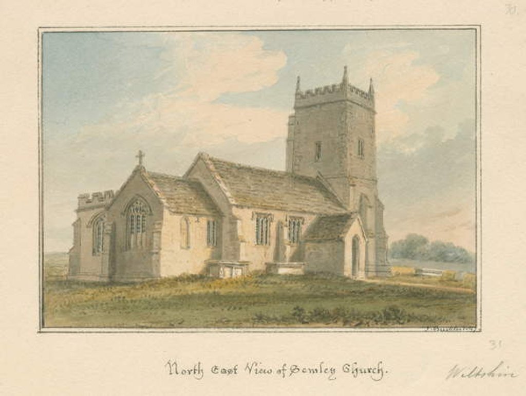 Detail of Wiltshire - Semley Church, 1817 by John Buckler