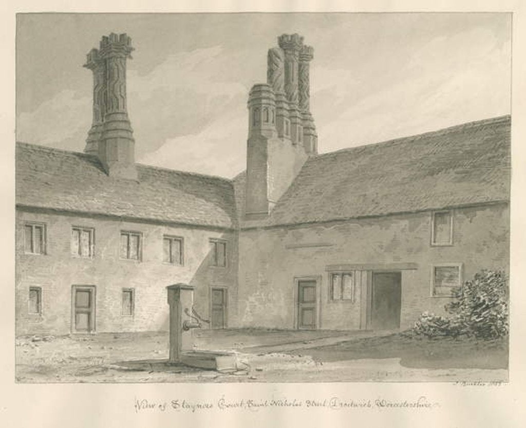 Detail of Worcestershire - Droitwich - Staynors Court by John Buckler