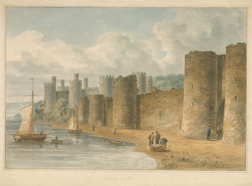 Detail of Wales - Carnarvonshire - Conway Castle, 1810 by John Chessell Buckler