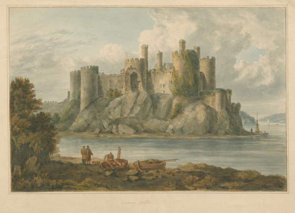 Detail of Wales - Carnarvonshire - Conway Castle, 1810 by John Chessell Buckler