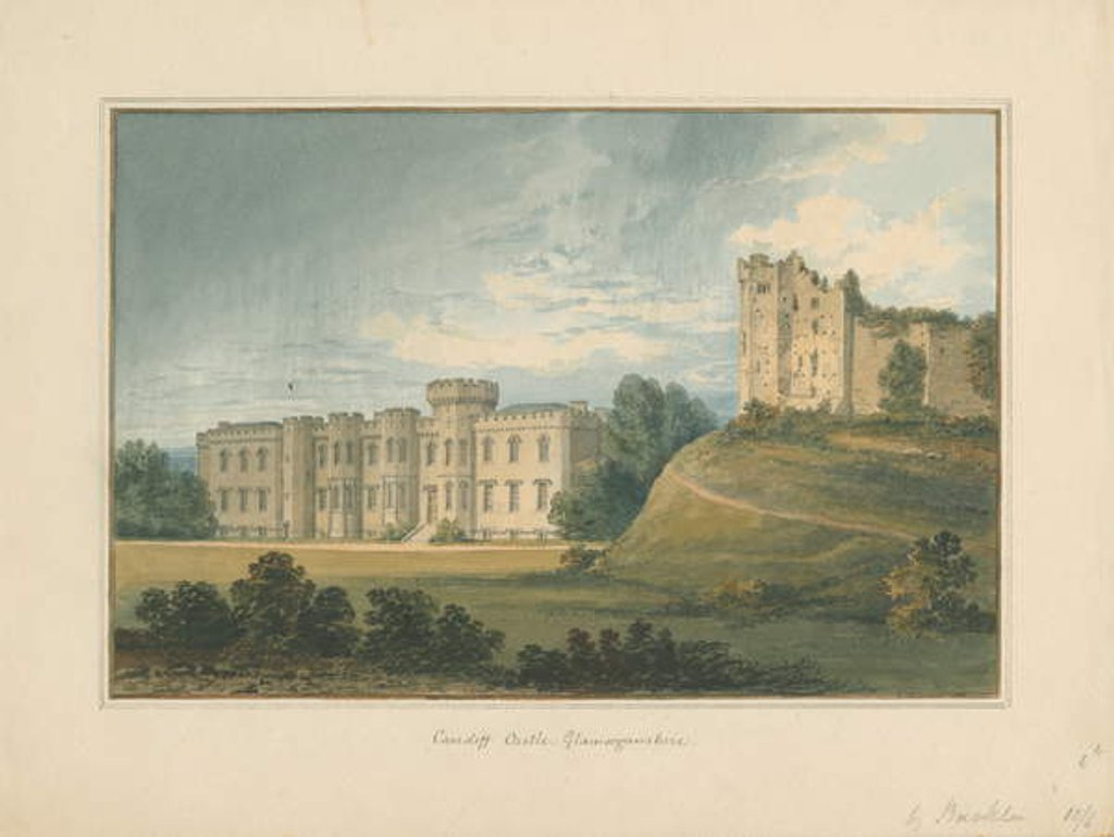 Detail of Wales - Glamorganshire - Cardiff Castle, 1815 by John Buckler