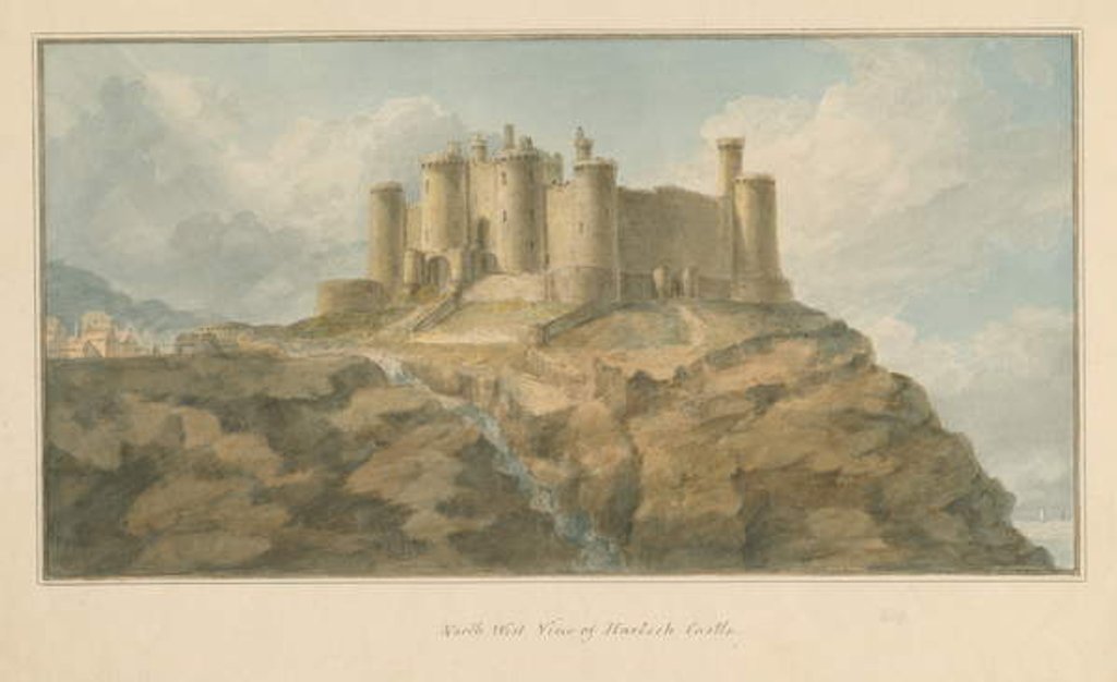 Detail of Wales - Mouthshire - Harlech Castle, 1800 by John Chessell Buckler