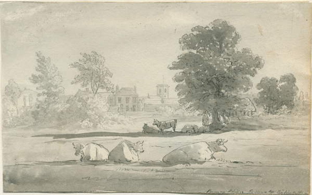 Detail of Aldridge - parsonage: pen and wash drawing by John Robert Fernyhough