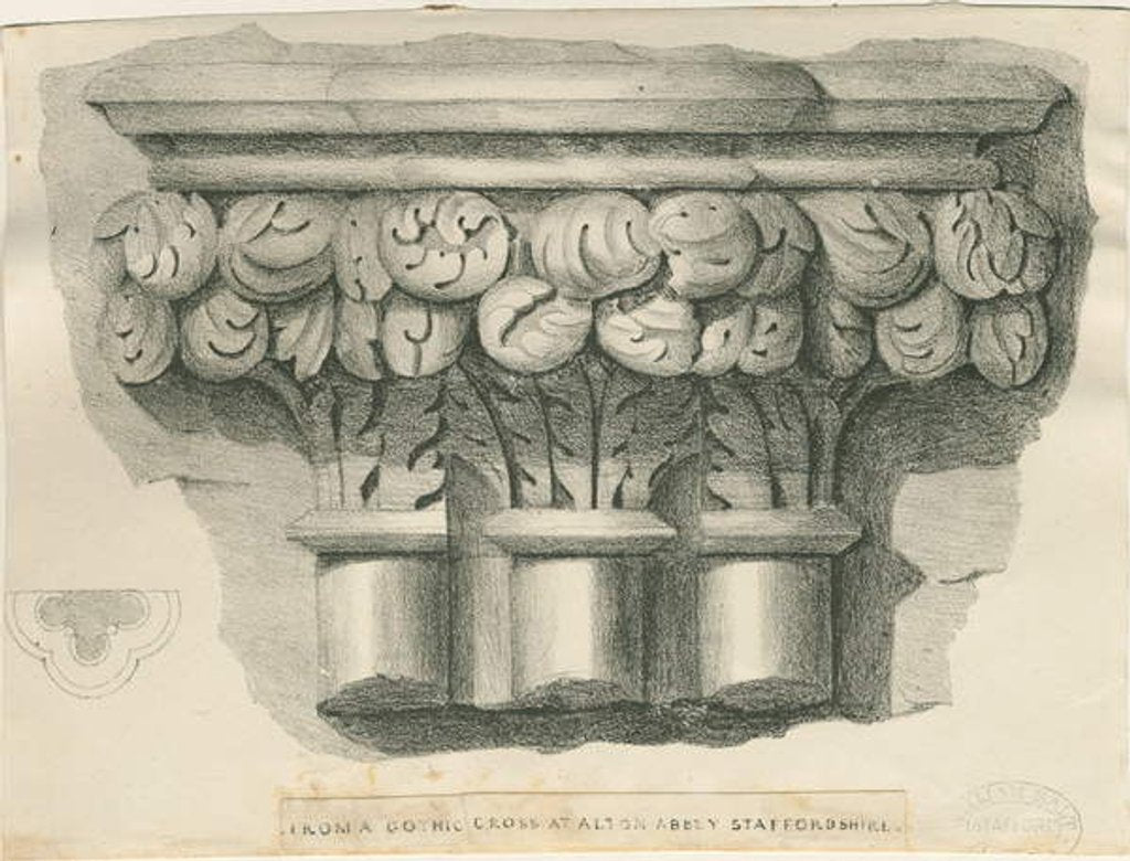 Detail of Alton 'Abbey' - sculpture by School English