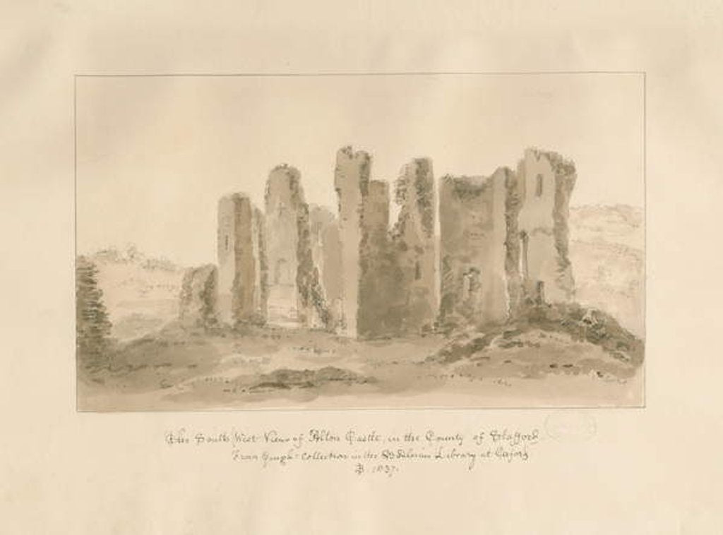 Detail of Alton Castle: sepia drawing, 1837 by John Buckler