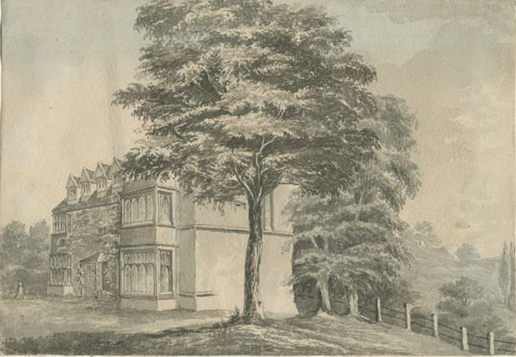 Detail of Arley Hall: Indian ink drawing, nd [?late 19th cent] by School English