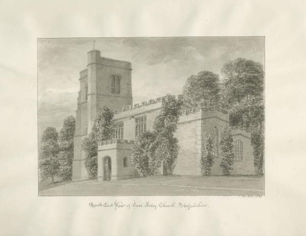 Detail of Arley Church by John Buckler