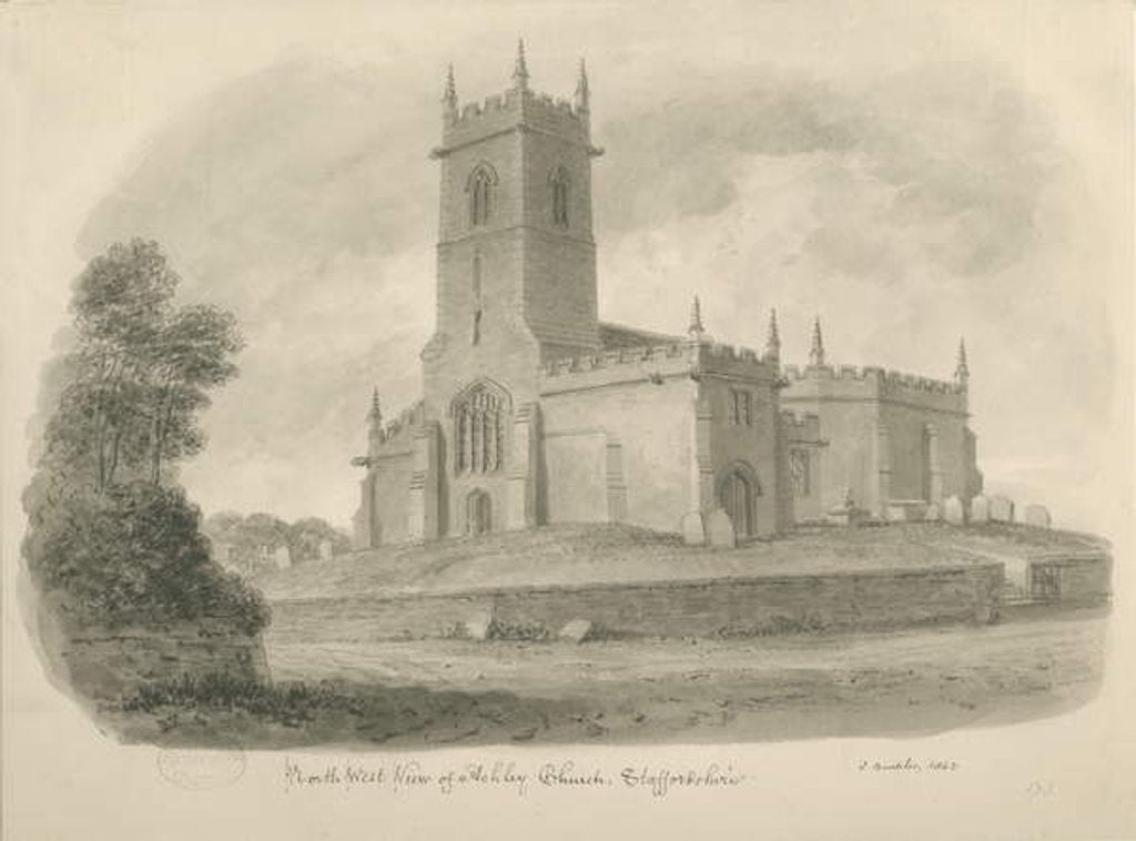 Detail of Ashley Church by John Buckler