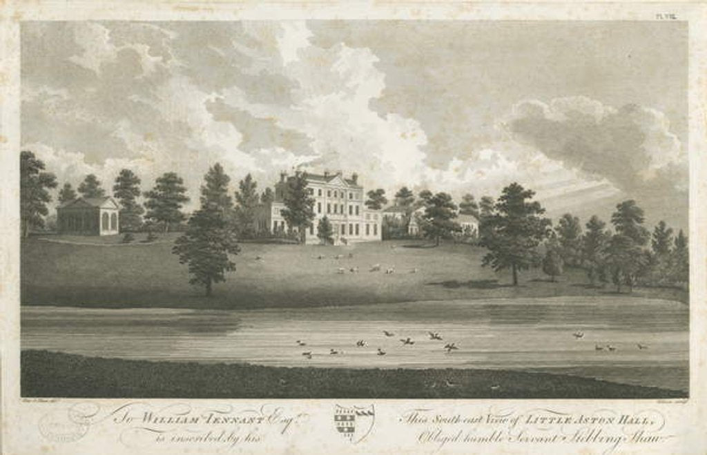Detail of Shenstone - Little Aston Hall: engraving, nd [1762-1798] by Stebbing Shaw