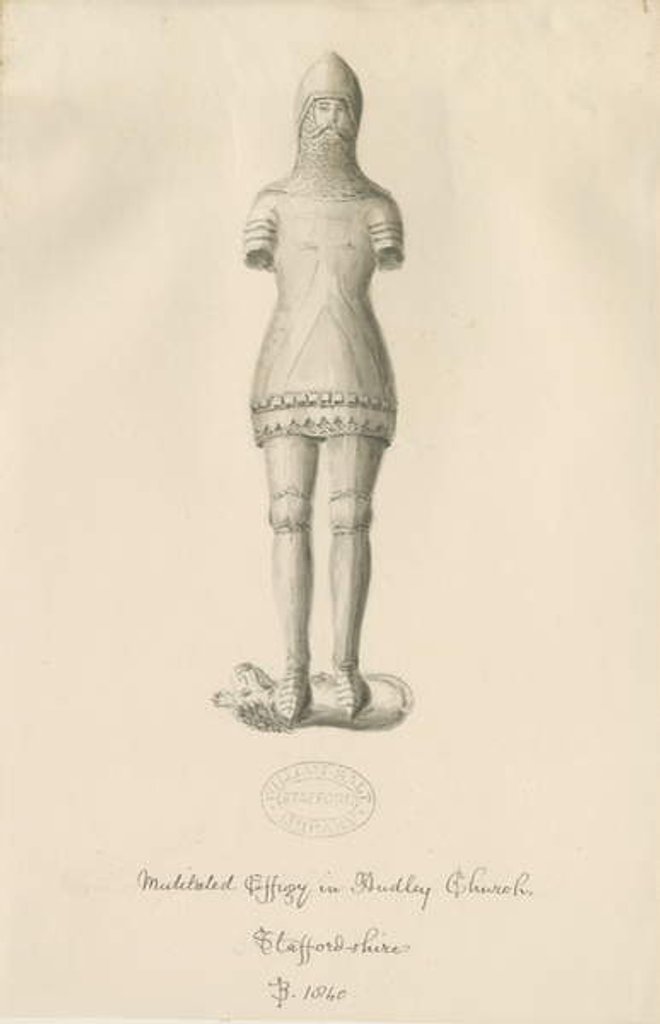 Detail of Audley Monuments - 'Audley Knight' by John Buckler