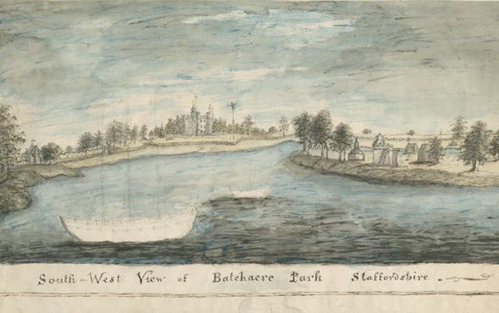 Detail of Batchacre Park: tinted drawing, nd [?19th cent] by Stebbing Shaw