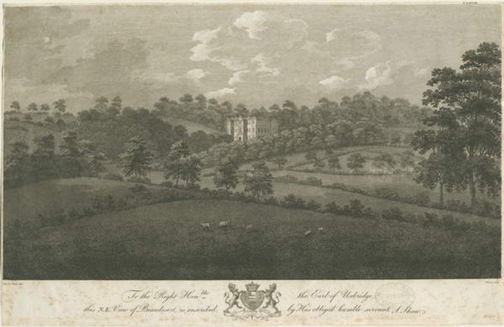 Detail of Beaudesert Hall and Park: steel engraving, nd [1762-1802] by Stebbing Shaw