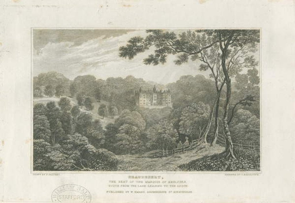 Detail of Beaudesert Hall and Park by Frederick Calvert