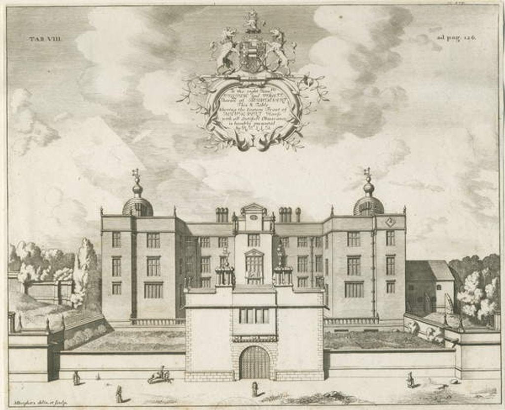 Detail of Beaudesert Hall and Park: copper plate engraving, nd [1653-1686] by Michael Burghers