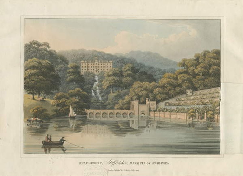 Detail of Beaudesert Hall and Park by English School
