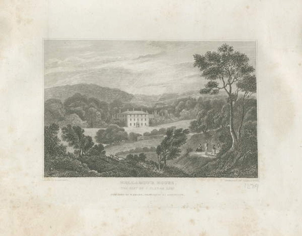 Detail of Colton - Bellamour House: engraving, nd [c 1830] by Frederick Calvert