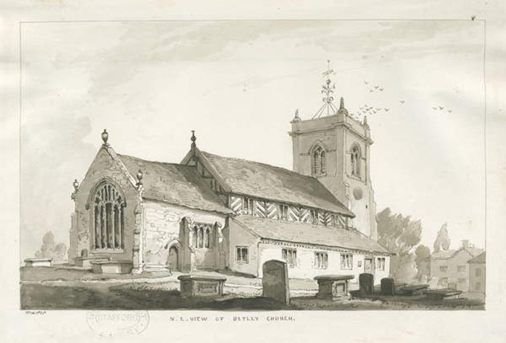 Detail of Betley Church by Thomas Peploe Wood