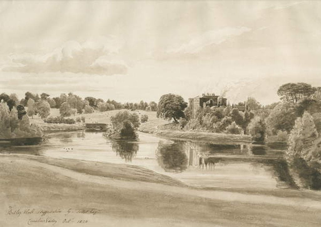 Detail of Betley Hall by Cornelius Varley