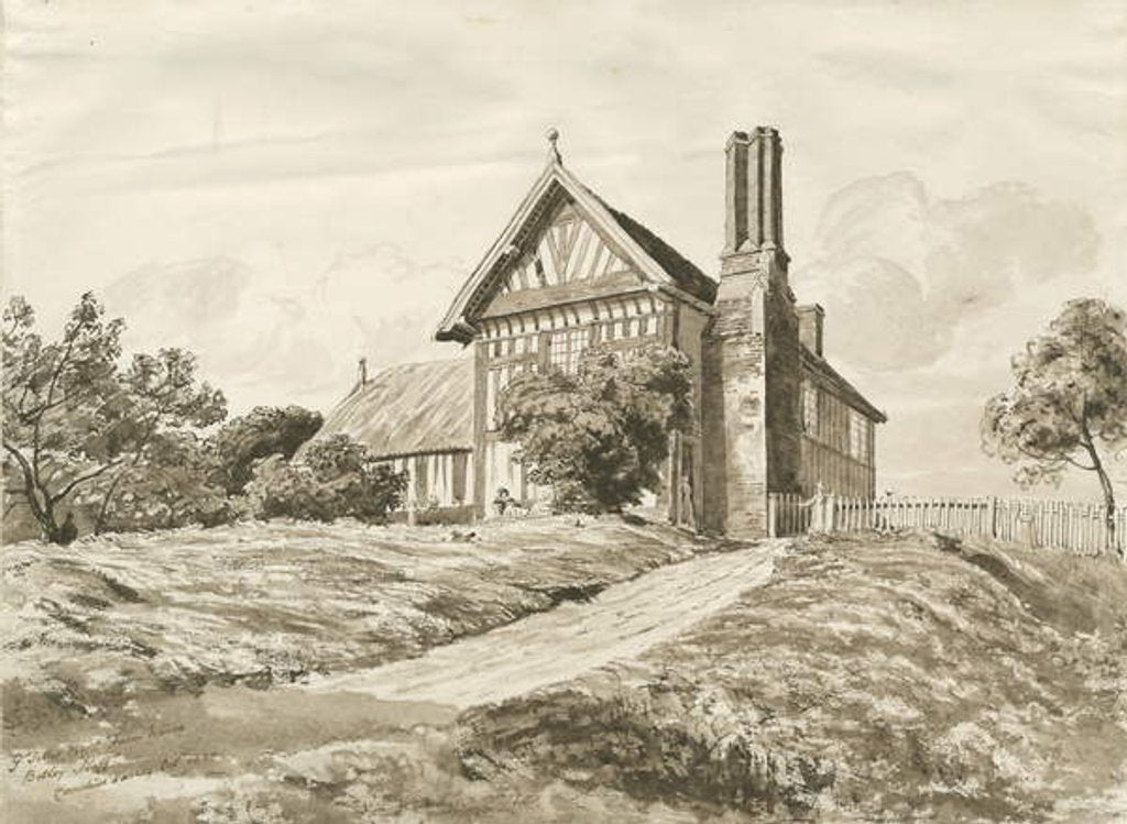 Detail of Betley - Farmhouse by Cornelius Varley
