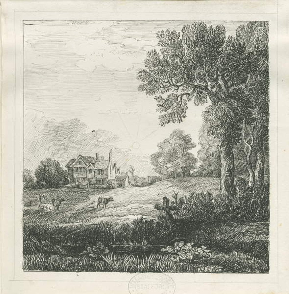 Detail of Eccleshall - Biana Hall: pen and ink drawing, nd [c 1830] by School English