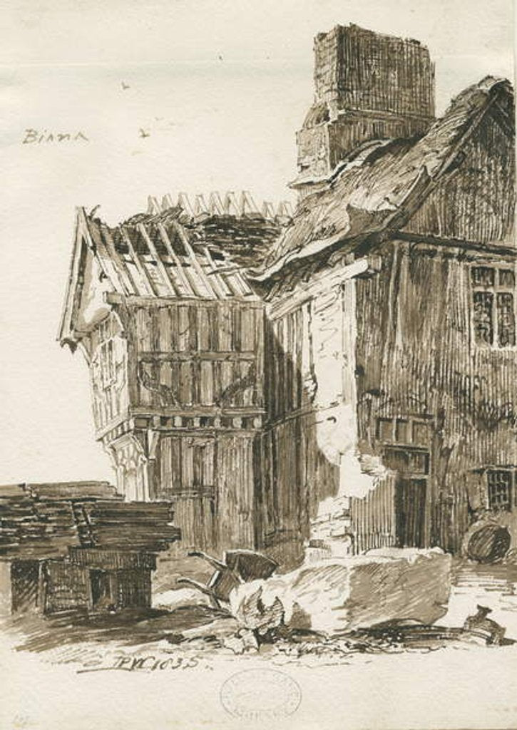 Detail of Eccleshall - Biana Hall by Thomas Peploe Wood