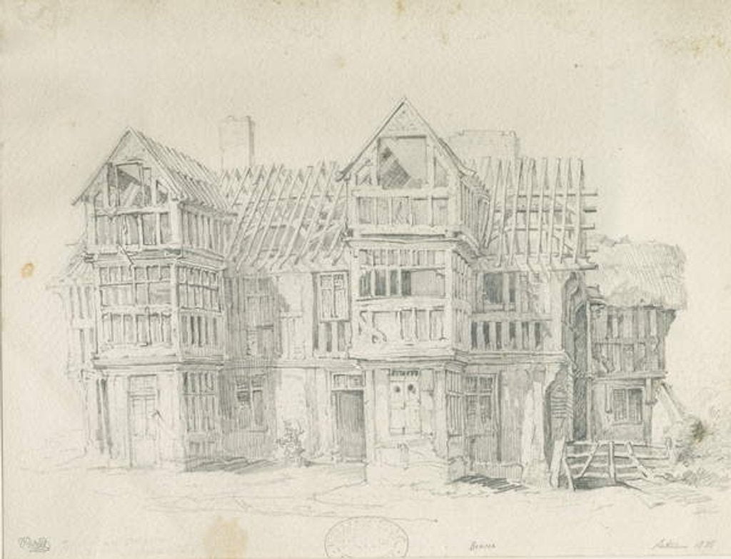 Detail of Eccleshall - Biana Hall by Thomas Peploe Wood