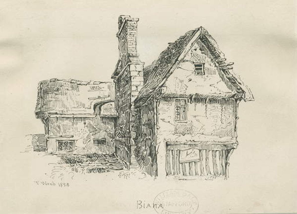 Detail of Eccleshall - Biana Hall by Thomas Peploe Wood