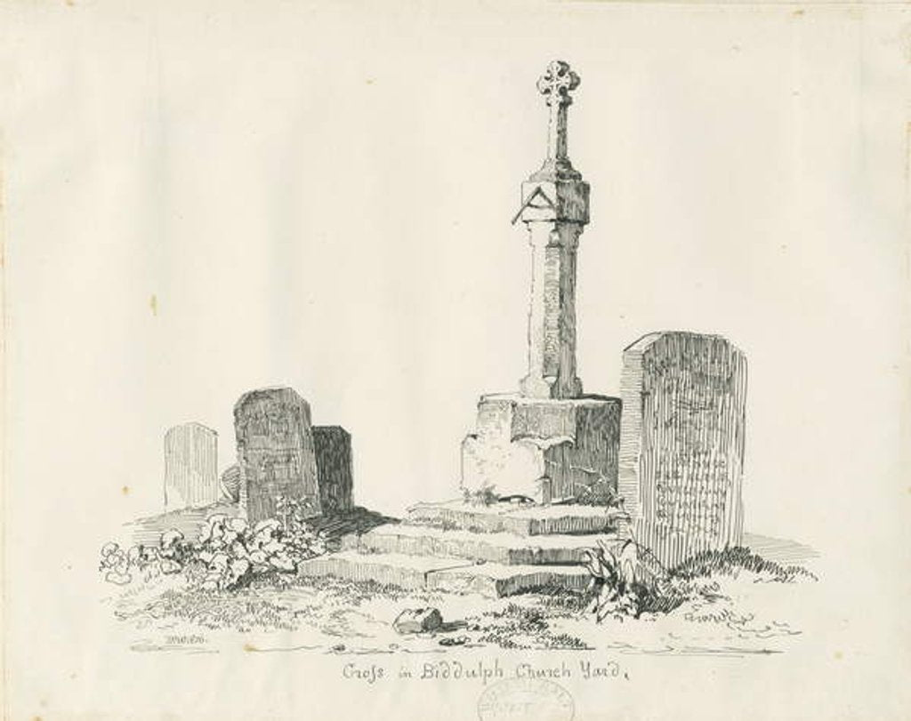 Detail of Cross in Biddulph Churchyard by Thomas Peploe Wood