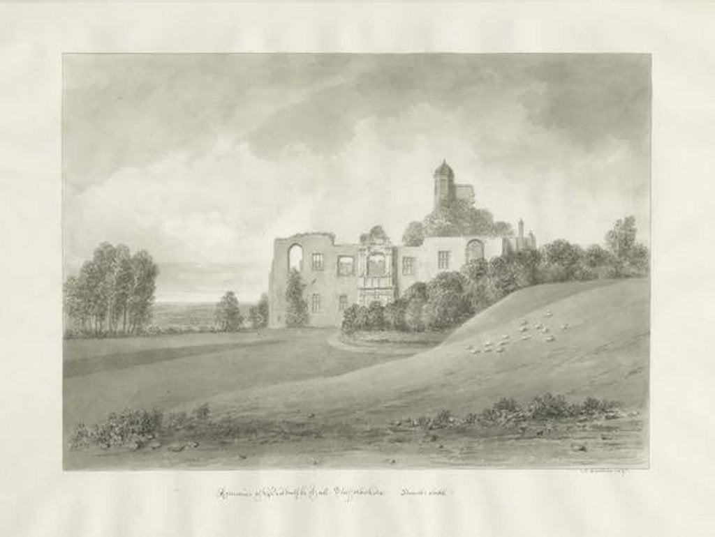 Detail of Biddulph Hall by John Buckler