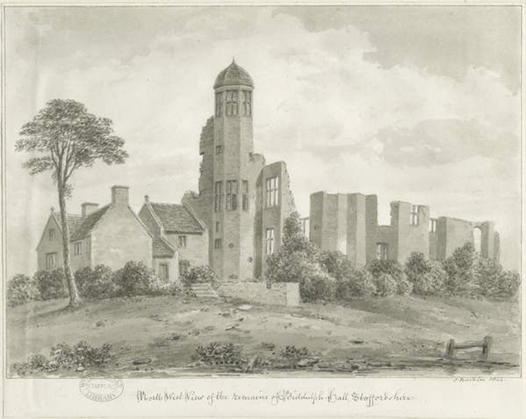 Detail of Biddulph Hall by John Buckler