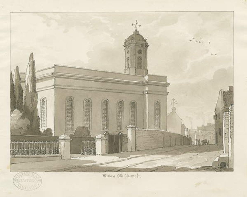 Detail of Bilston - 'St Leonard's Church' by Thomas Peploe Wood