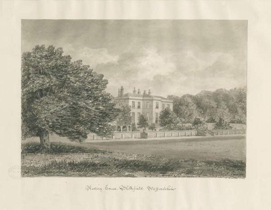 Detail of Blithfield - Rectory by John Buckler