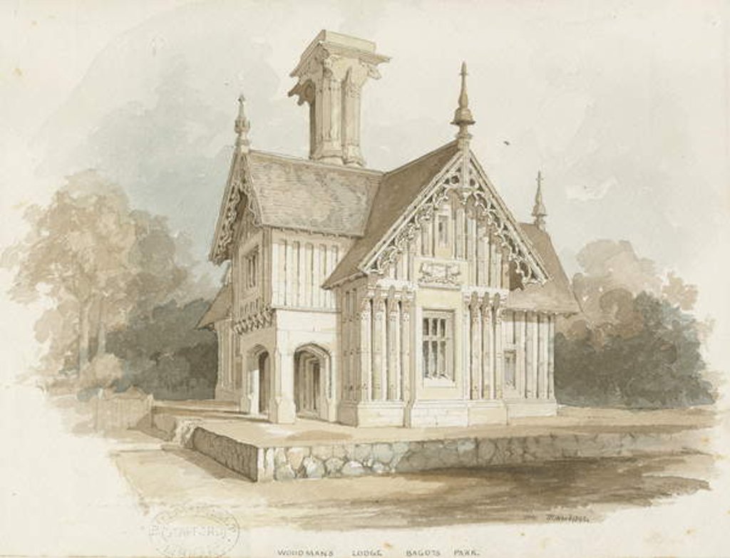 Detail of Blithfield - Lodge at Bagot Park by Thomas Peploe Wood