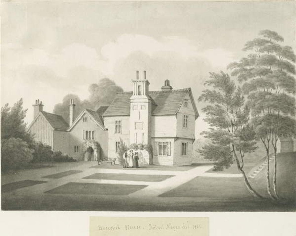 Detail of Boscobel House: sepia wash, 1832 by Robert Noyes