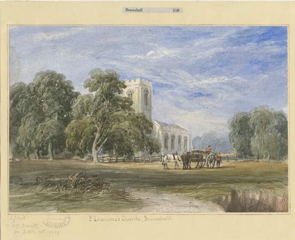 Detail of Bramshall Church by Lewis John Wood