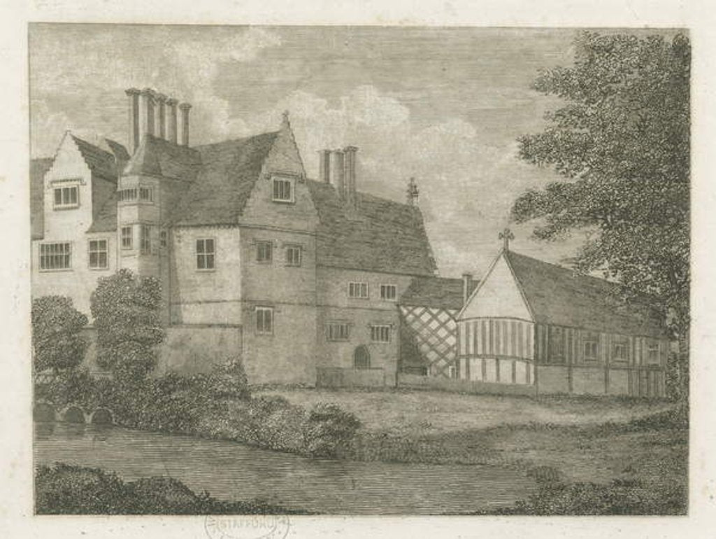 Detail of Brewood - Black Ladies Priory: engraving, nd [?18th cent] by Stebbing Shaw