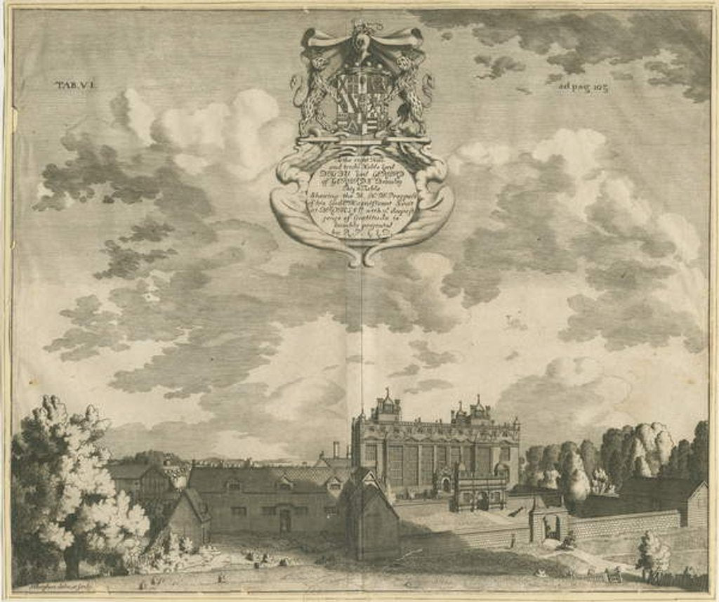 Detail of Gerards Bromley Hall: engraving, nd [1653-1686] by Michael Burghers