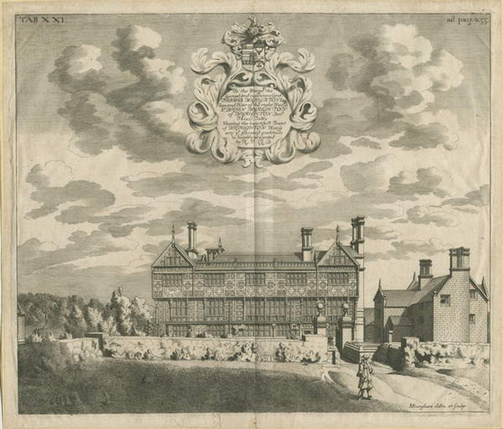 Detail of Broughton Hall: copper-plate engraving, nd [1653-1686] by Michael Burghers