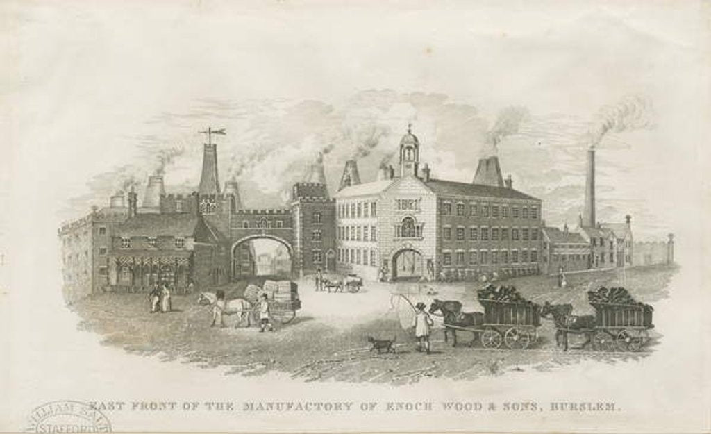 Detail of Burslem - factory of Enoch Wood & Sons' by Enoch Wood