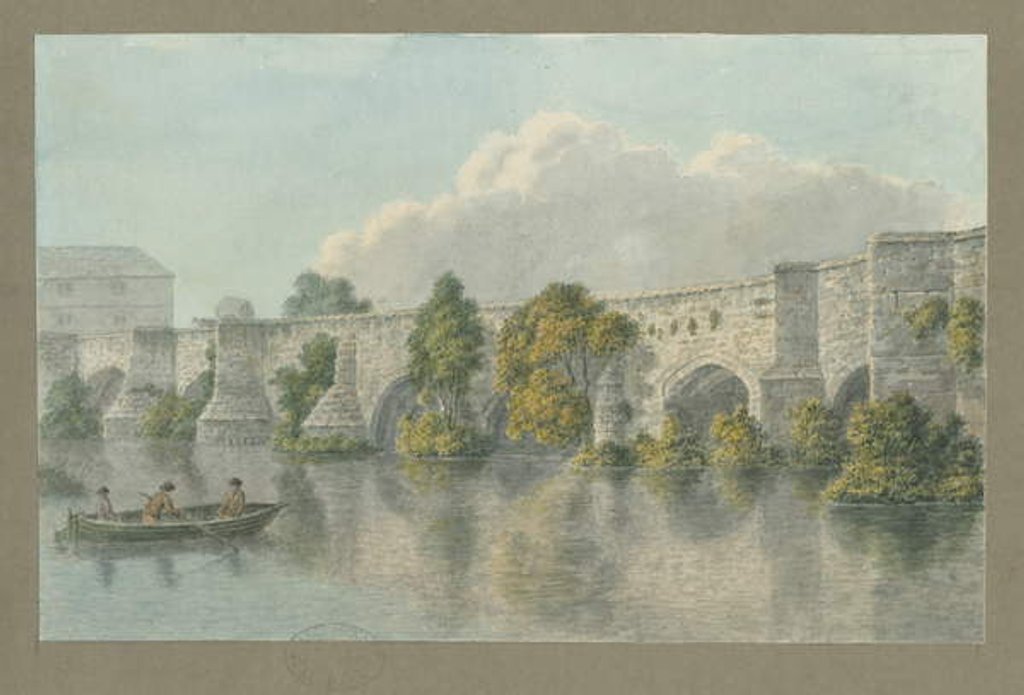 Detail of Burton-upon-Trent Bridge and Town by John Buckler