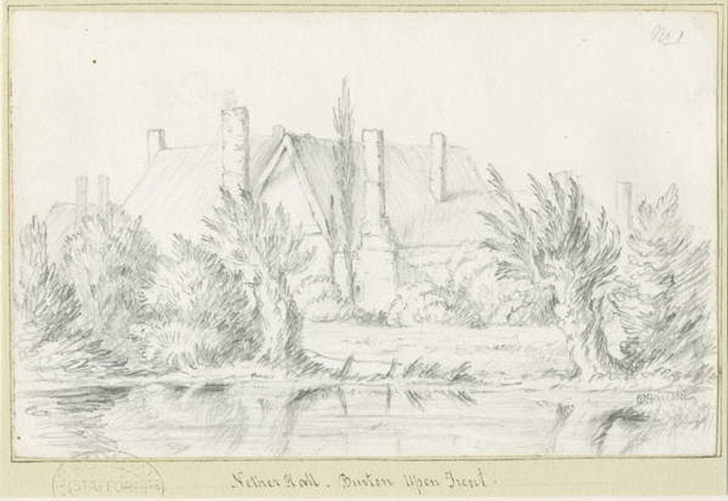Detail of Burton-upon-Trent - Nether Hall: pencil drawing, nd [?19th cent] by School English
