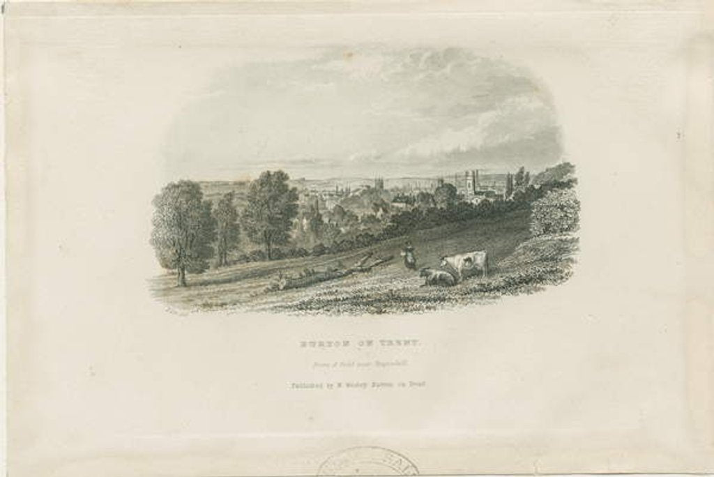Detail of Burton-upon-Trent Bridge and Town by School English