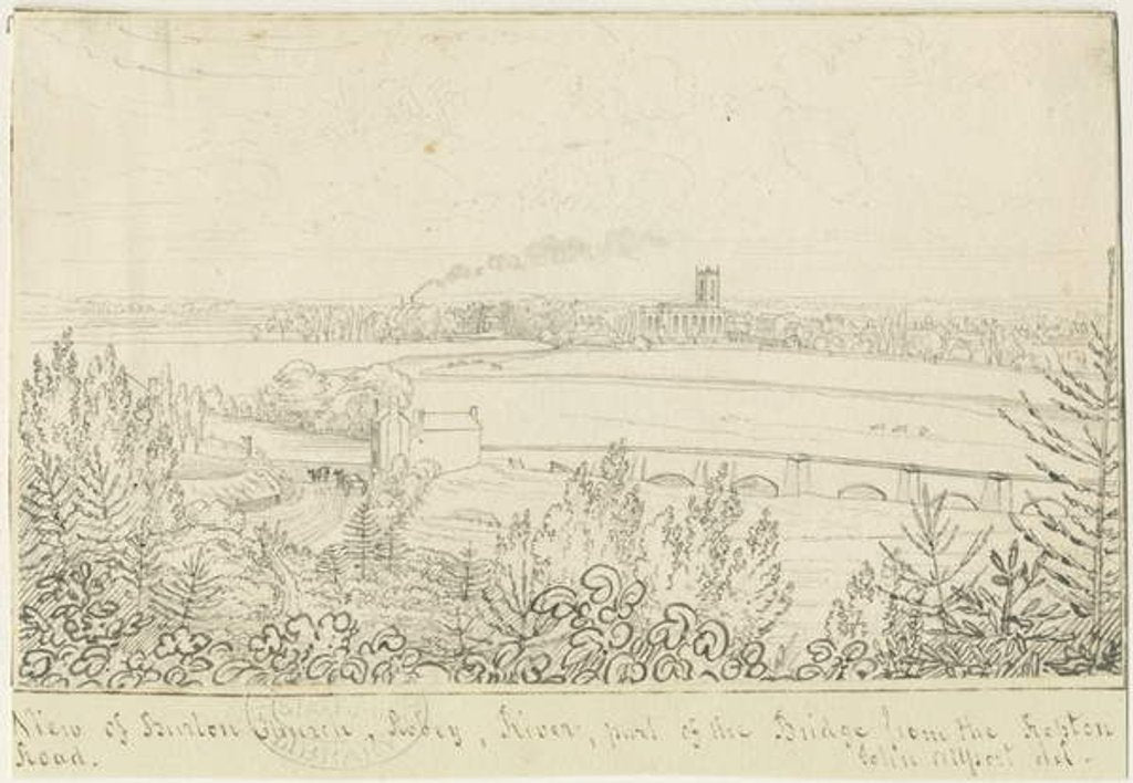 Detail of Burton-upon-Trent: pen and ink drawing, nd [1799-1854] by John Allport