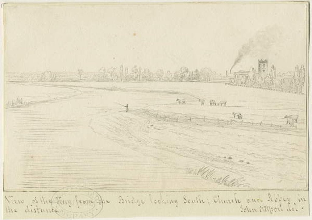 Detail of Burton-upon-Trent: pen and ink drawing, nd [1799-1854] by John Allport