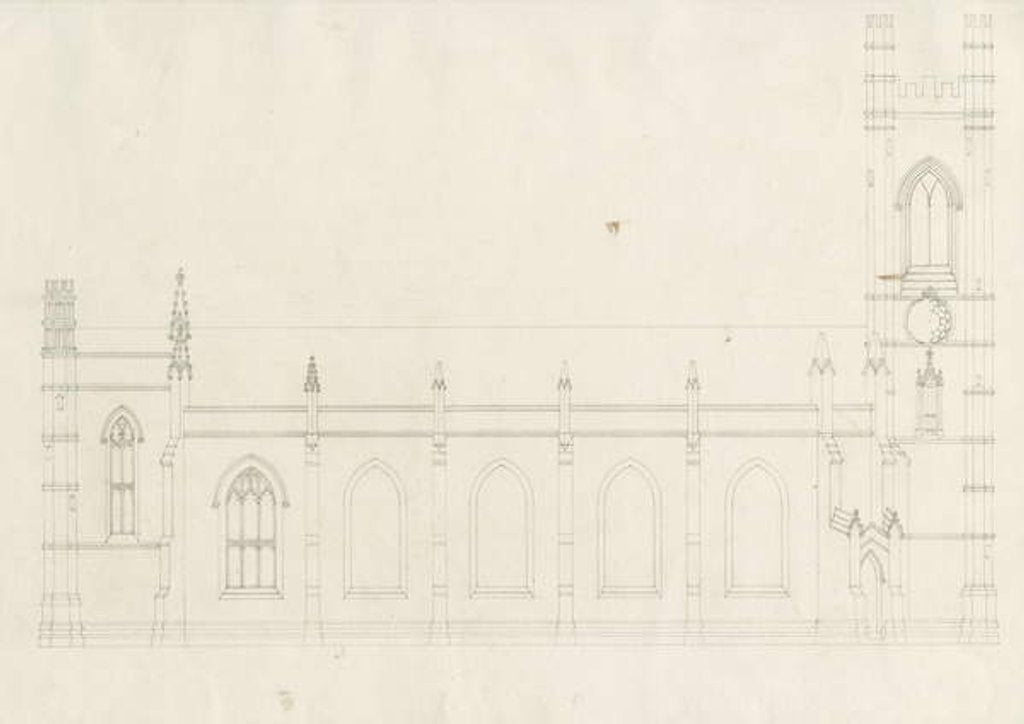 Detail of Burton-upon-Trent - Holy Trinity Church by School English